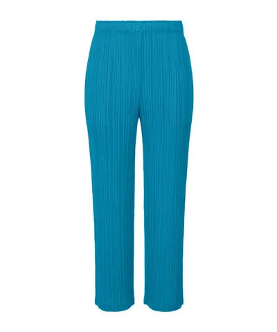 Issey Miyake Pleated Casual Pants In Blue