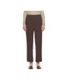Issey Miyake Hatching Pleated Pants In Brown