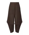 Issey Miyake Womens Dark Brown Leap Tapered-leg Knitted Trousers In Brown