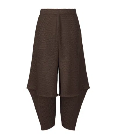 ISSEY MIYAKE PLEATED PANELLED TROUSERS