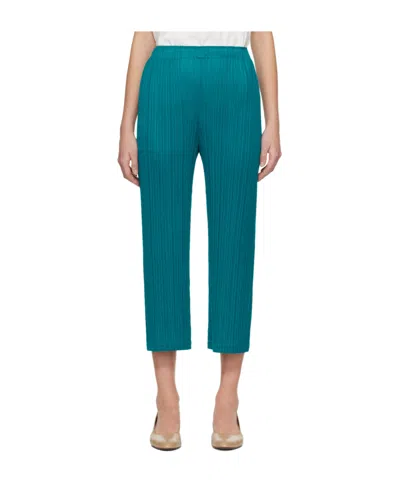 Issey Miyake Pleated Casual Pants In Green