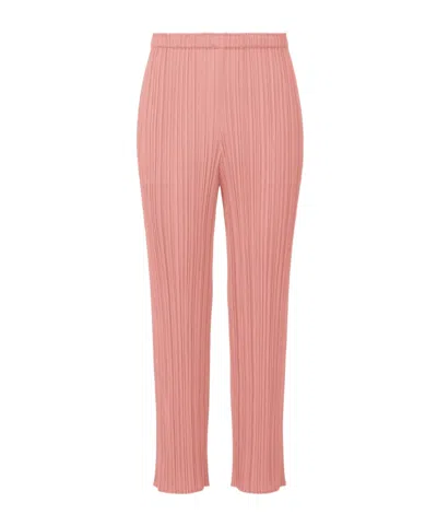 Issey Miyake Pleated Casual Pants In Pink