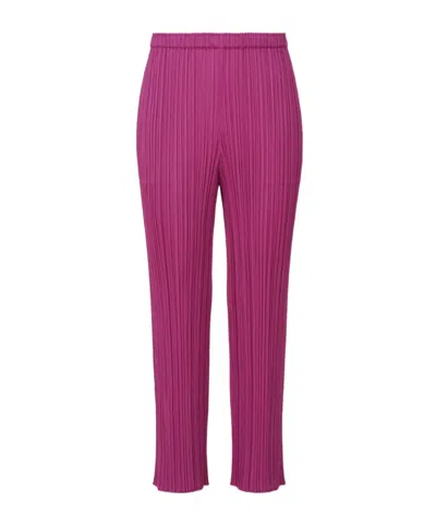 Issey Miyake Pleated Casual Pants In Purple