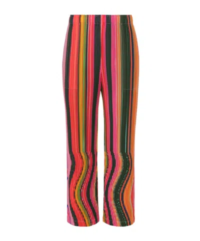 Issey Miyake Pleated Casual Pants In Red