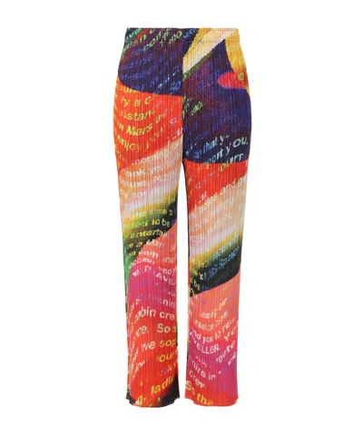 Issey Miyake Pleated Casual Pants In Red