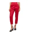 Issey Miyake Cropped Pleated Pants In Red