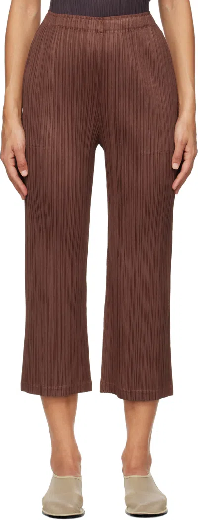 Issey Miyake Burgundy Thicker Bottoms 2 Trousers In 44 Brown