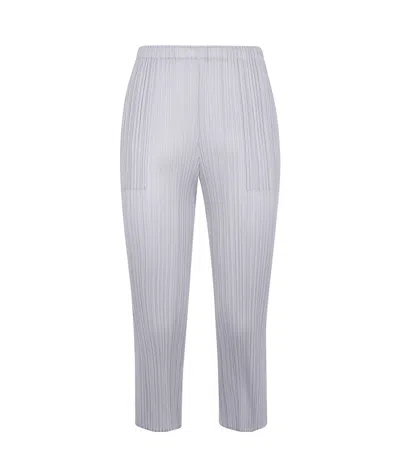 Issey Miyake Pleated Casual Pants In White