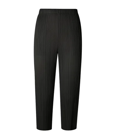 Issey Miyake Pleated Casual Trousers In Black