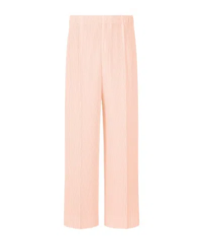 Issey Miyake Pleated Casual Trousers In Pink