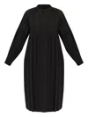 Issey Miyake Pleated Coat In Black