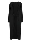 Issey Miyake Merry Bicolor Coat In Black