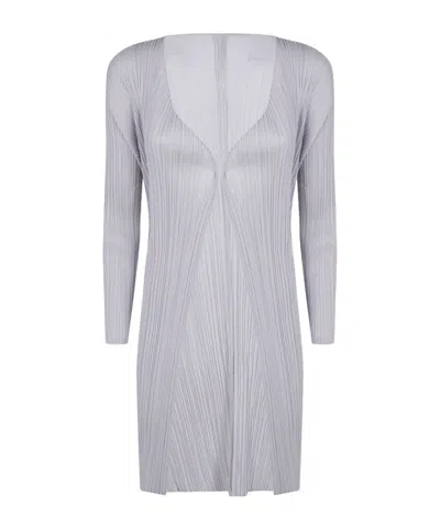 Issey Miyake Pleated Coat In Black