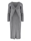 Issey Miyake Pleated Coat In Multi