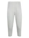Issey Miyake Basic Pleated Tapered-leg Knitted Trousers