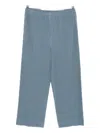 Issey Miyake Homme Plisse'  Men Pleated Trousers In Blue