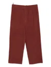 Issey Miyake Homme Plisse'  Men Pleated Trousers In Burgundy