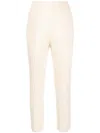 Issey Miyake Pleated Cropped Trousers In Nude