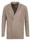 Issey Miyake Pleated Double-breasted Blazer In Brown