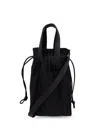 Issey Miyake Pleated Drawstring Tote Bag In Schwarz