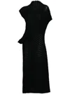 Issey Miyake Women Stream Long Dress In Schwarz