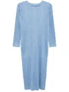 Issey Miyake Pleated Dress In Blue