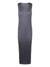 Issey Miyake Pleated Dress In Gray