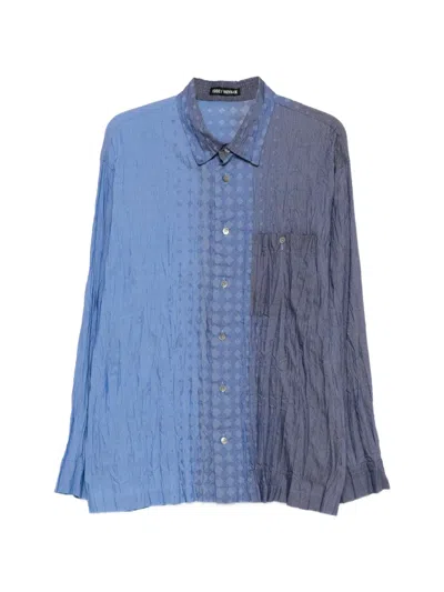 Pre-owned Issey Miyake Pleated Dyed Shirt In Blue