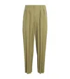 Issey Miyake Pleated Edge Ensemble Trousers In Green