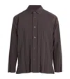 Issey Miyake Pleated Edge Shirt In Brown