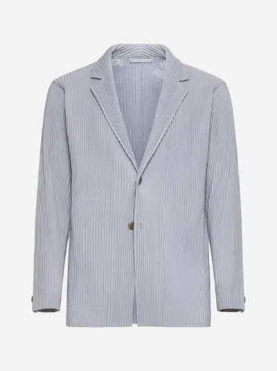 ISSEY MIYAKE PLEATED FABRIC SINGLE-BREASTED BLAZER