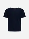 Issey Miyake Pleated Fabric T-shirt In Navy