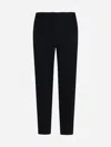 Issey Miyake Ns Black Pleated Belt Loops Tapered Leg Relaxed-fit Knitted Trousers In Black