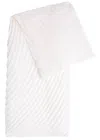 Issey Miyake Pleated Fine-knit Scarf In White