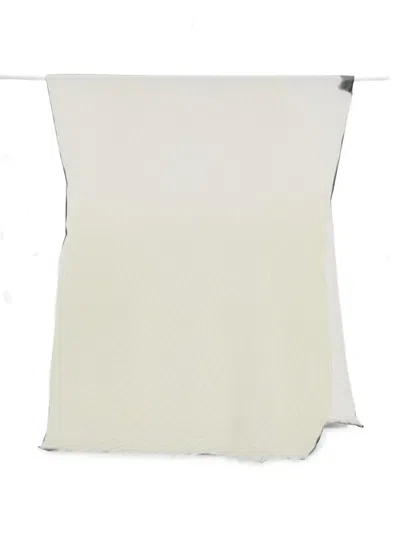 Issey Miyake Pleated Frayed Scarf In Neutral