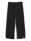 Issey Miyake Pleated Fringe Trousers In Gray