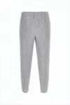 Issey Miyake Pleated Grey Jogger Pants With Tapered Fit In Gray