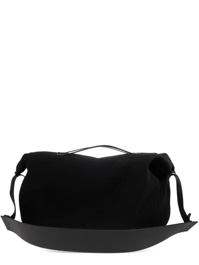 Issey Miyake Pleated Handle Tote Bag In Black