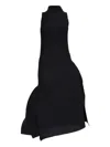 Issey Miyake Pleated High-neck Dress In Black