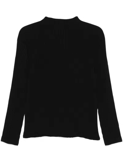 Issey Miyake Spongy Bk Wt 28 Turtle Neck In Black