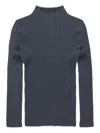 Issey Miyake Pleated High-neck Top In Blue