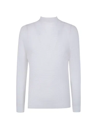 Issey Miyake Wooly Pleats Bk Wt 66 Shirt In White