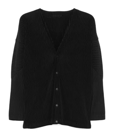 Issey Miyake Pleated Jacket In Black