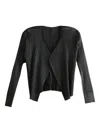Issey Miyake Long Sleeve Cardigan Featuring A Pleated Design In Black