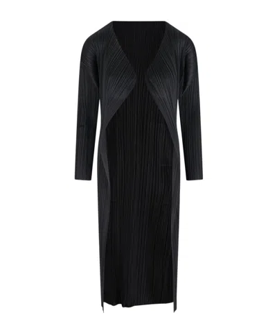 ISSEY MIYAKE PLEATS PLEASE ISSEY MIYAKE V-NECK PLEATED COAT