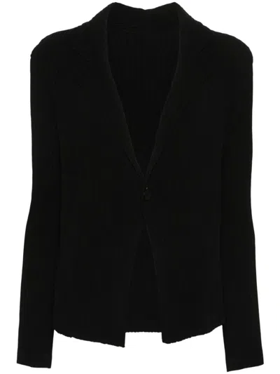 Issey Miyake Pleated Jacket In Black