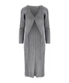Issey Miyake Pleated Jacket In Gray