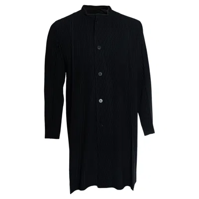 Pre-owned Issey Miyake , Pleated Jacket In Black
