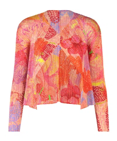 Issey Miyake Pleated Jacket In Multi