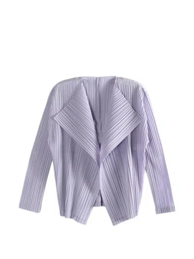 Issey Miyake Pleated Jacket In Purple